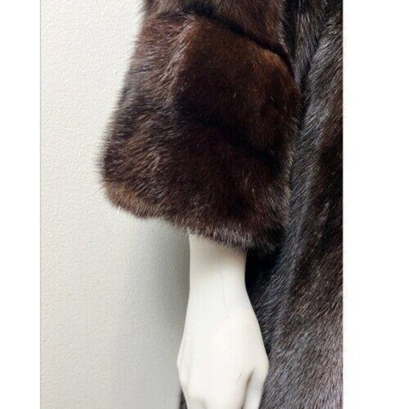 BIRGER CHRISTENSEN MINK MIDI SWING COAT M/L - Picture 6 of 16